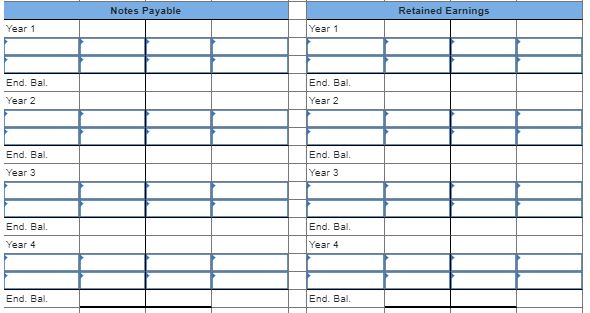 On January 1, Year 1, Brown Co. borrowed cash from First Bank