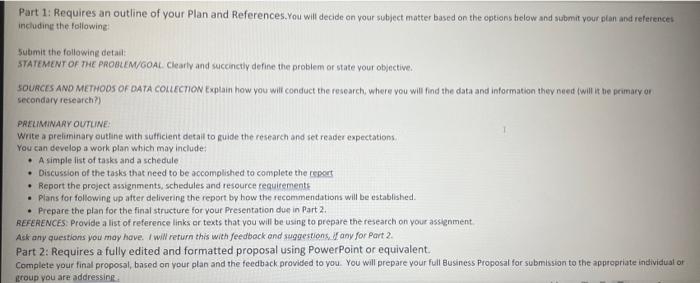 1 and 2 As outined in Chapter 10 of the text, a