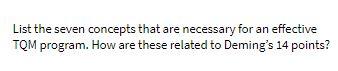 the answer must be clear and need typed answer List the seven