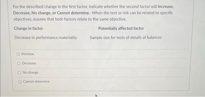 test or risk can be related to specific objectives, assume that both