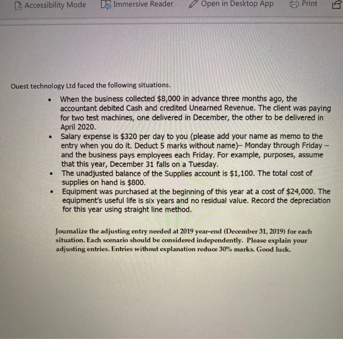  Accessibility Mode (5Immersive Reader Open in Desktop App Print . Ouest