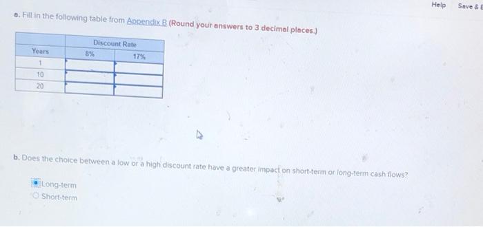 financial manegemnet Help Save & E e. Fill in the following table