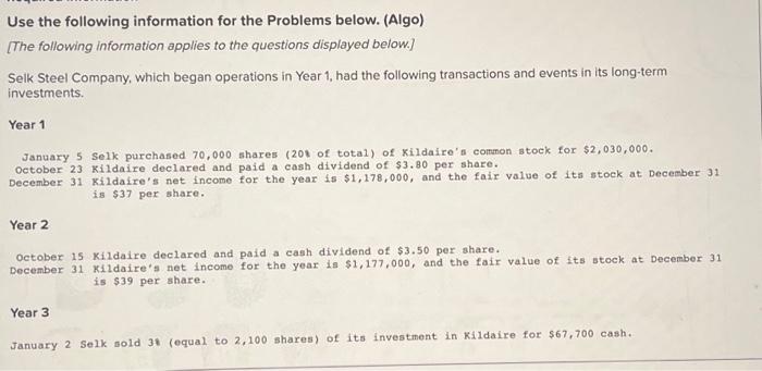 please help me get the correct answer Use the following information for