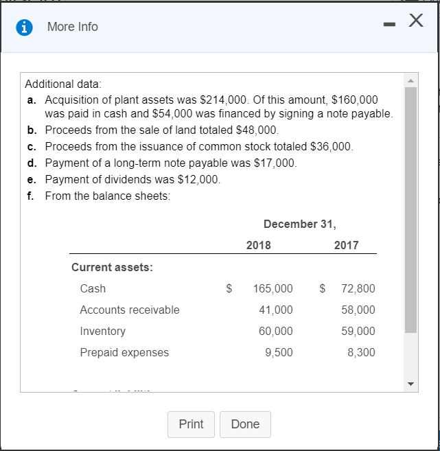 A More Info - X Additional data: a. Acquisition of plant