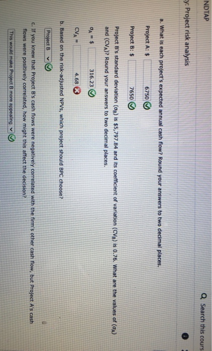 analysis The Butler-Perkins Company (BPC) must decide between two mutually exclusive projects.
