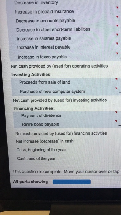 year. The company has gathered the following information about the past year