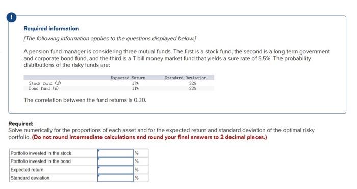 Pls help me calculate the answer pls Required information [The following information