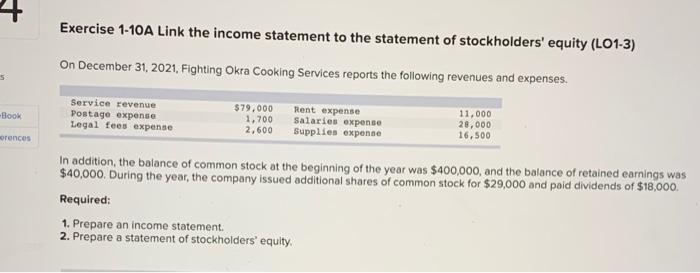  PLEASE COMPLETE BOTH SECTIONS. THEY ARE MARKED INCOMPLETE. Exercise 1-10A Link