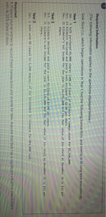  bus 106 Required information IThe following information applies to the questions