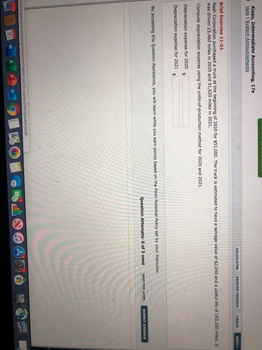  Kieso, Intermediate Accounting, 17e Help | System Announcements CALCULATOR PRINTER VERSION