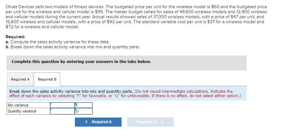 and the fixed overhead price variance? Note: Indicate the effect of each