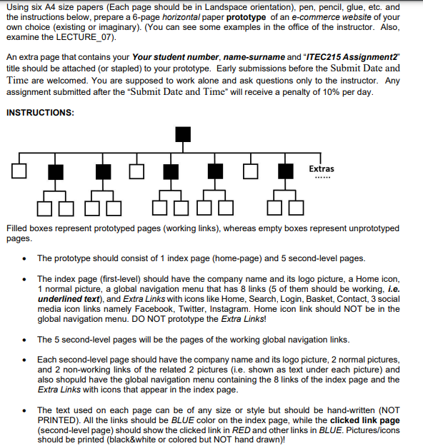  Using six A4 size papers (Each page should be in Landspace