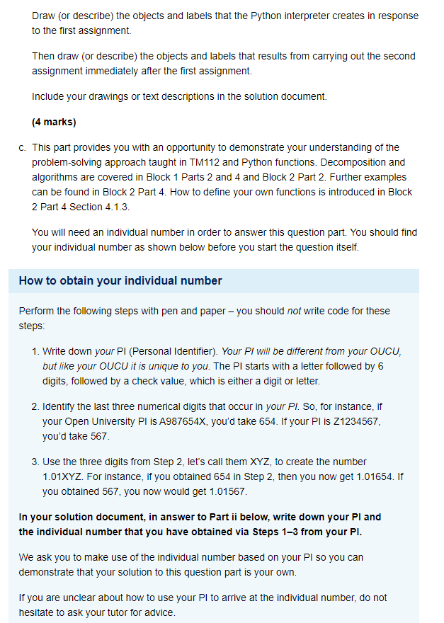 a and b of this question involve creating drawings or descriptions. You