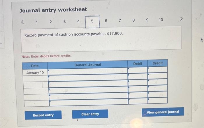 stock for $48,080. January 9 Provide services to custoners on account, $17,909.