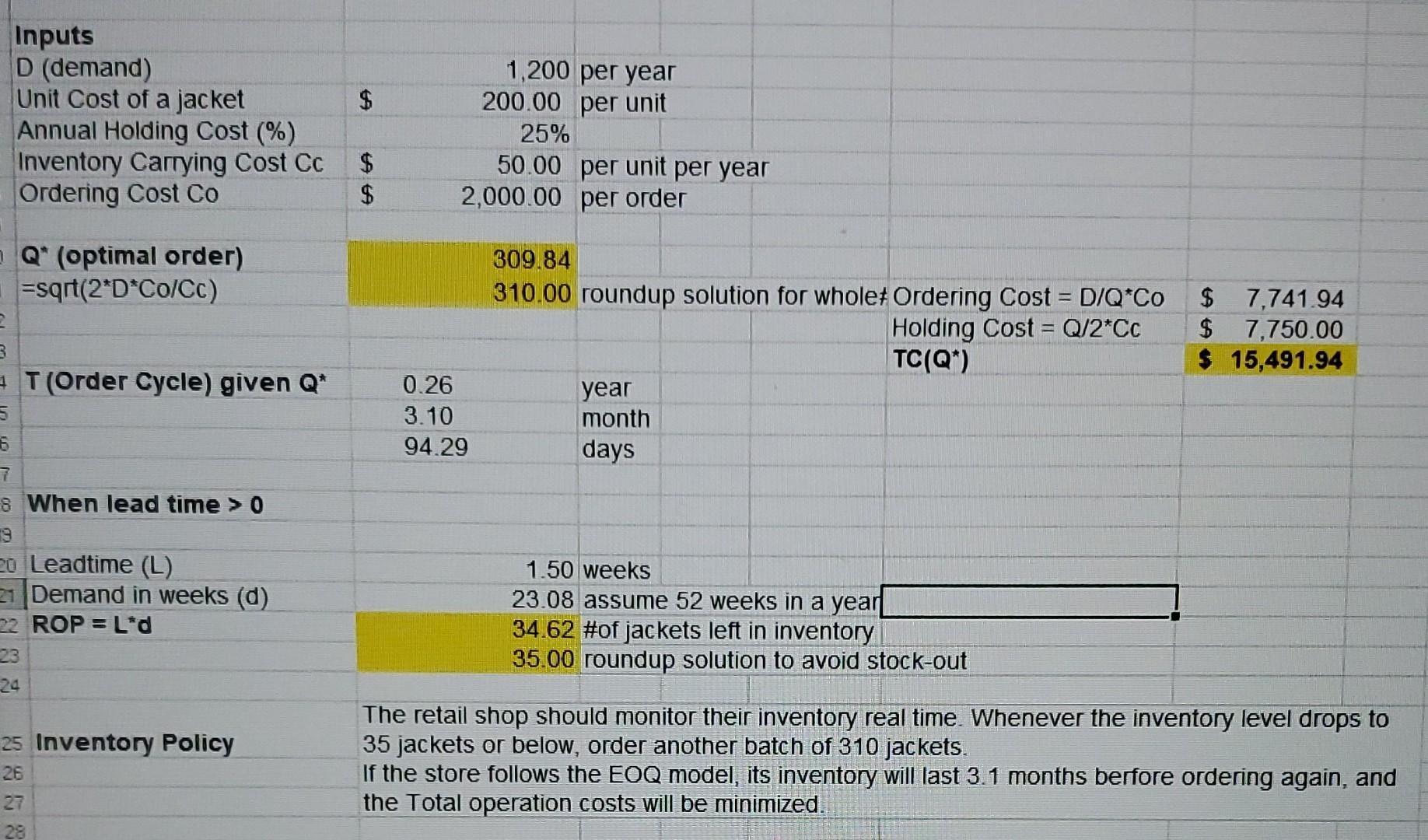 it similarly to the Excel sheet below A fast-food restaurant buys hamburger