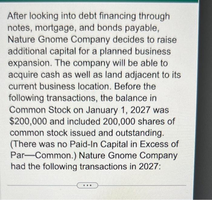  After looking into debt financing through notes, mortgage, and bonds payable,