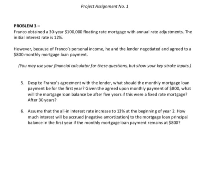  pls answer 5& 6. Show work through excel if possible. Tahnk