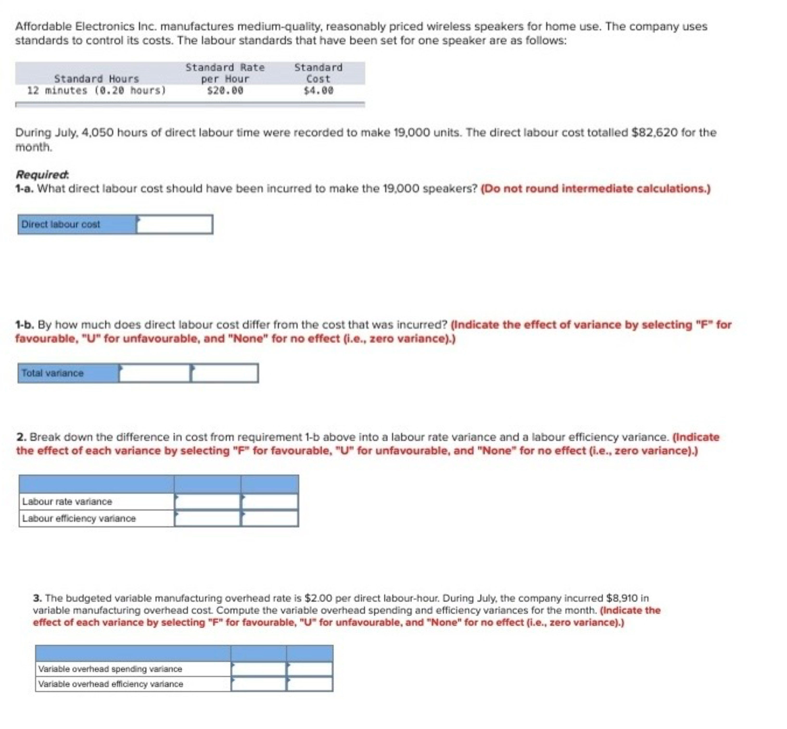 Affordable Electronics Inc. manufactures medium-quality, reasonably priced wireless speakers for home
