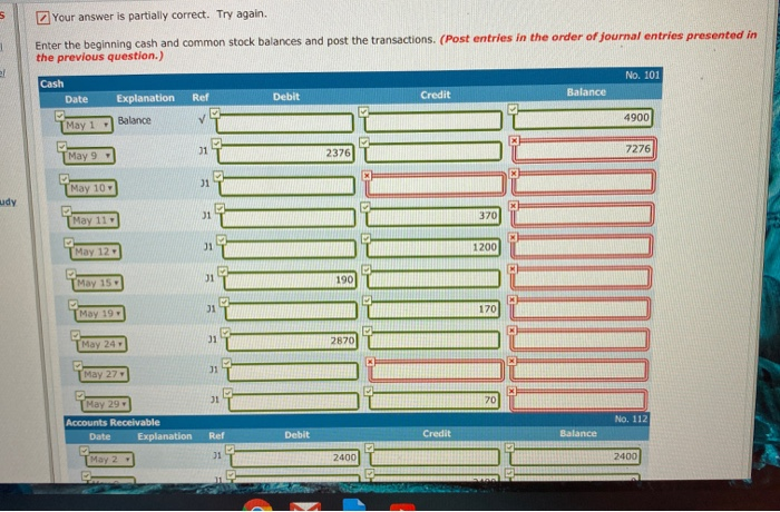 merchandising transactions in the month of May. At the beginning of May,