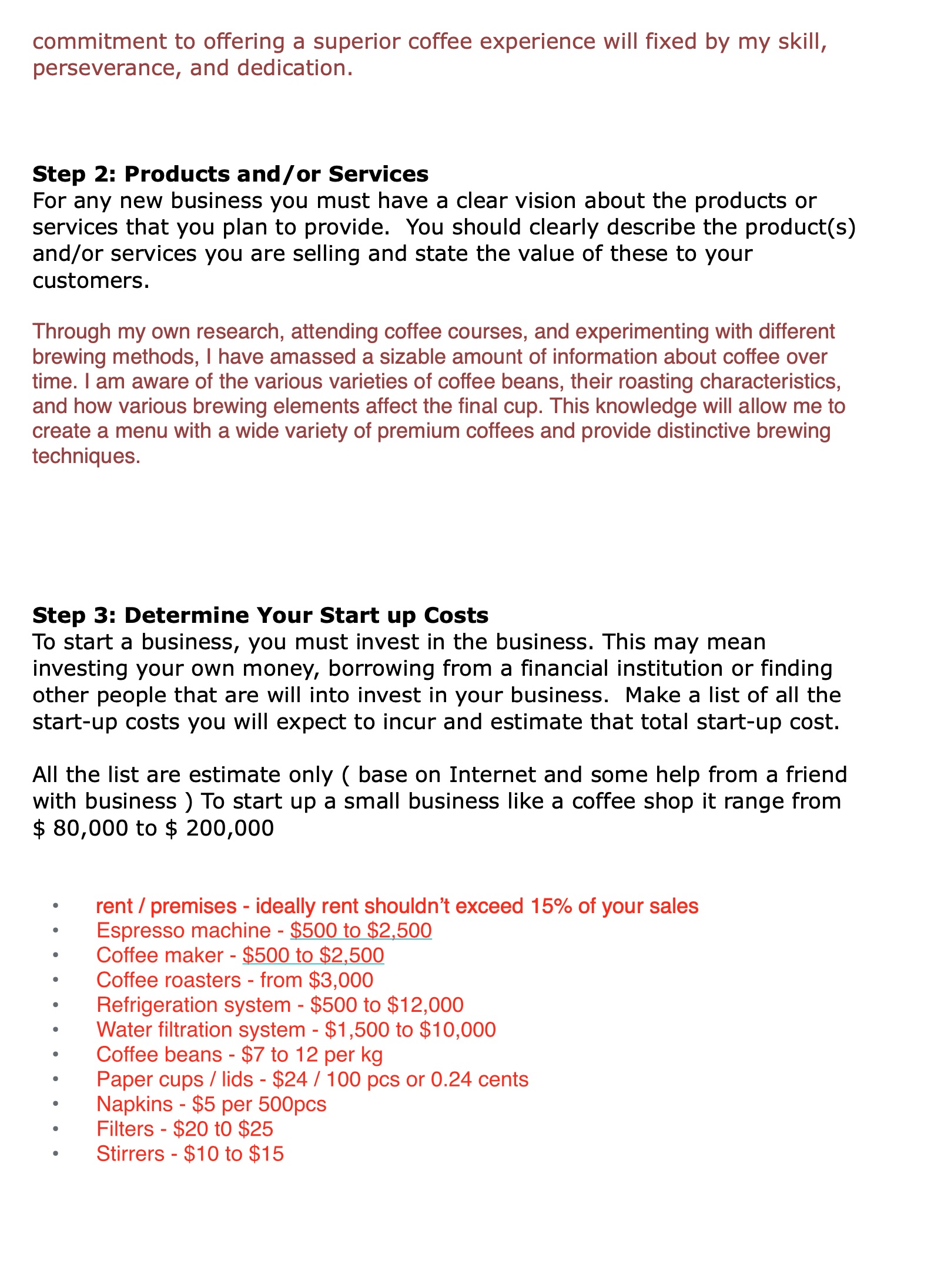 any new business you must have a clear vision about the products