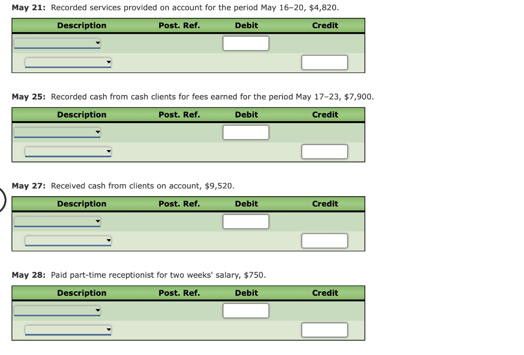 completing parts 2 and 3. Part 2: Using the attached spreadsheet, post
