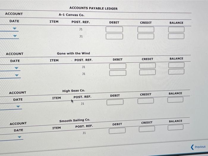 account number 202 and Purchases is account number $01. GENERAL JOURNAL Page
