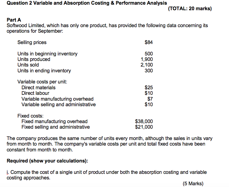ii. Prepare a contribution format income statement for the month using