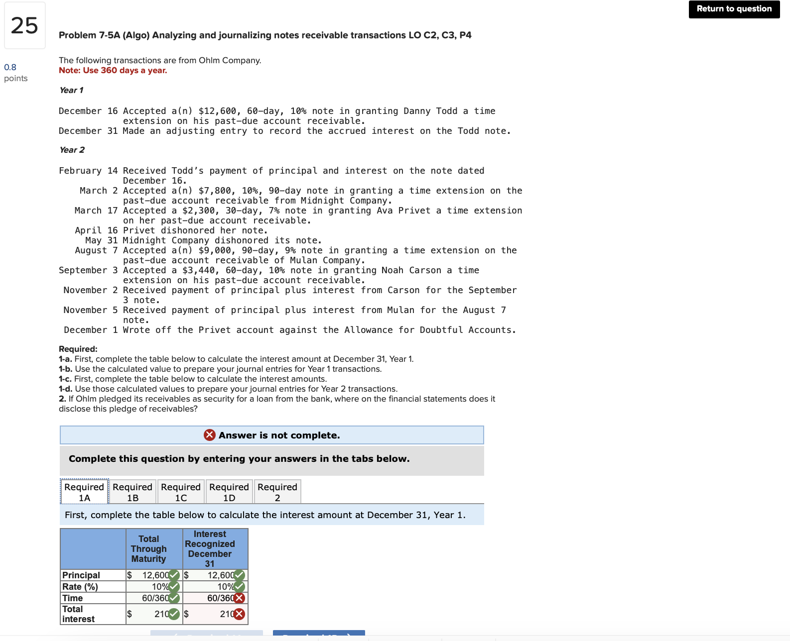 Hello, Please help with the table and also journal entries Problem 7-5A