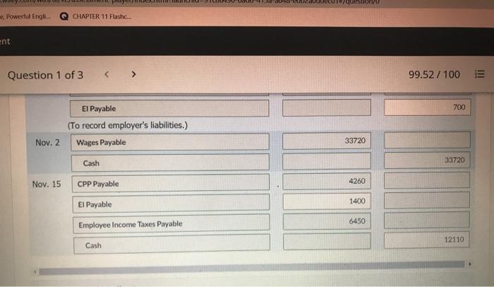 in Progress Hilton Ventures Ltd. had the following transactions: Oct 31 Recorded