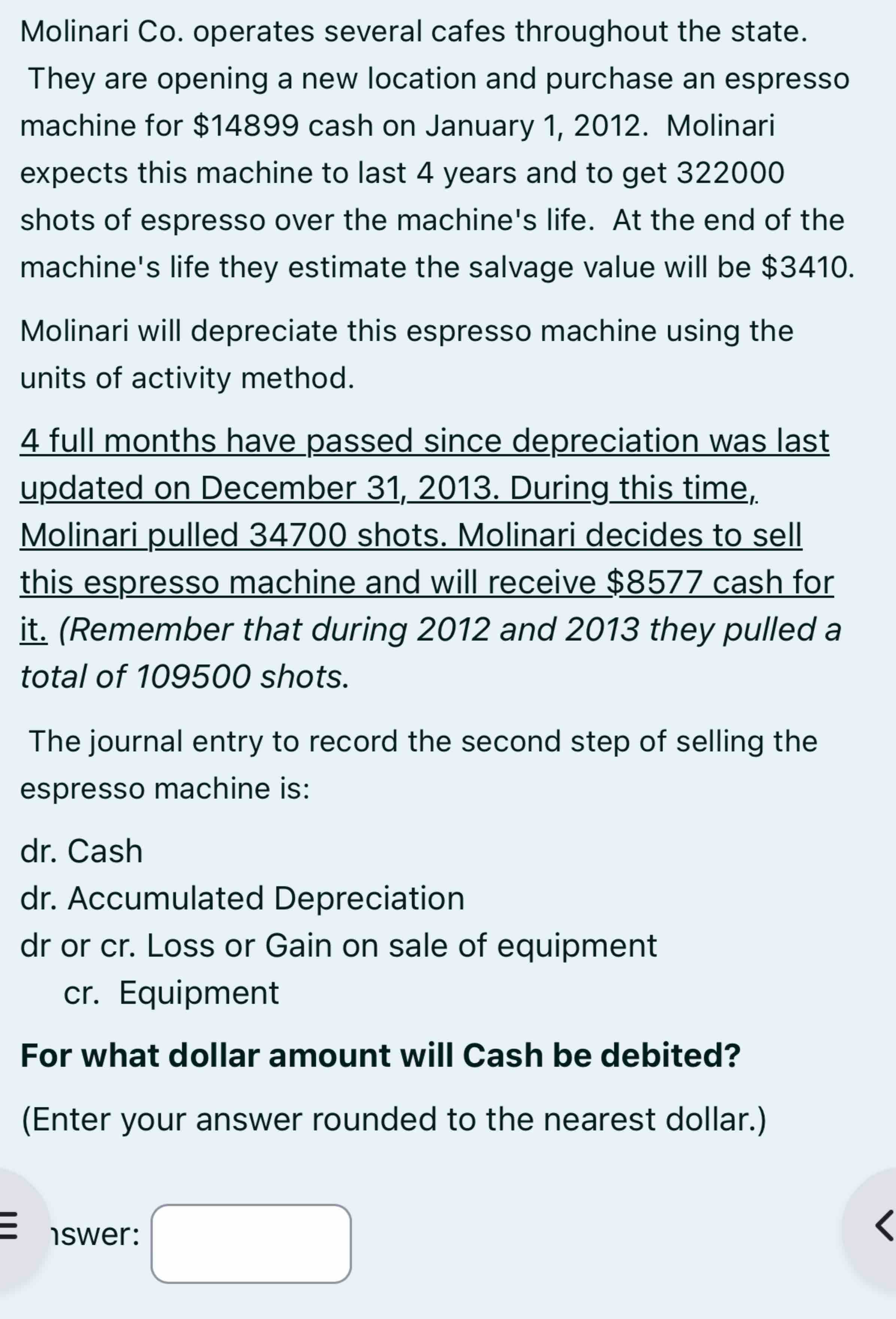  Molinari Co. operates several cafes throughout the state. They are opening