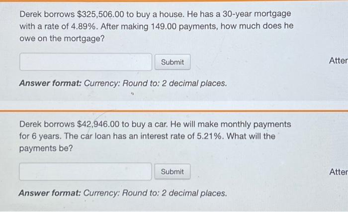 PLEASE ANSWER BOTH QUESTIONS REALLY IN NEED WORK DUE AT 11:45 Derek