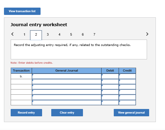 Journal entry worksheet 1234 Record the adjusting entry required, if any, related