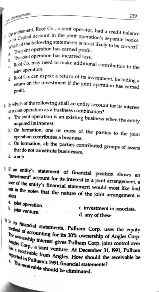 over an asset is most likely to be classified as a joint