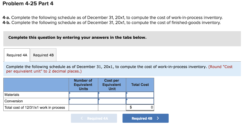 and 100 percent complete as to direct material. Finished-goods inventory consisted of