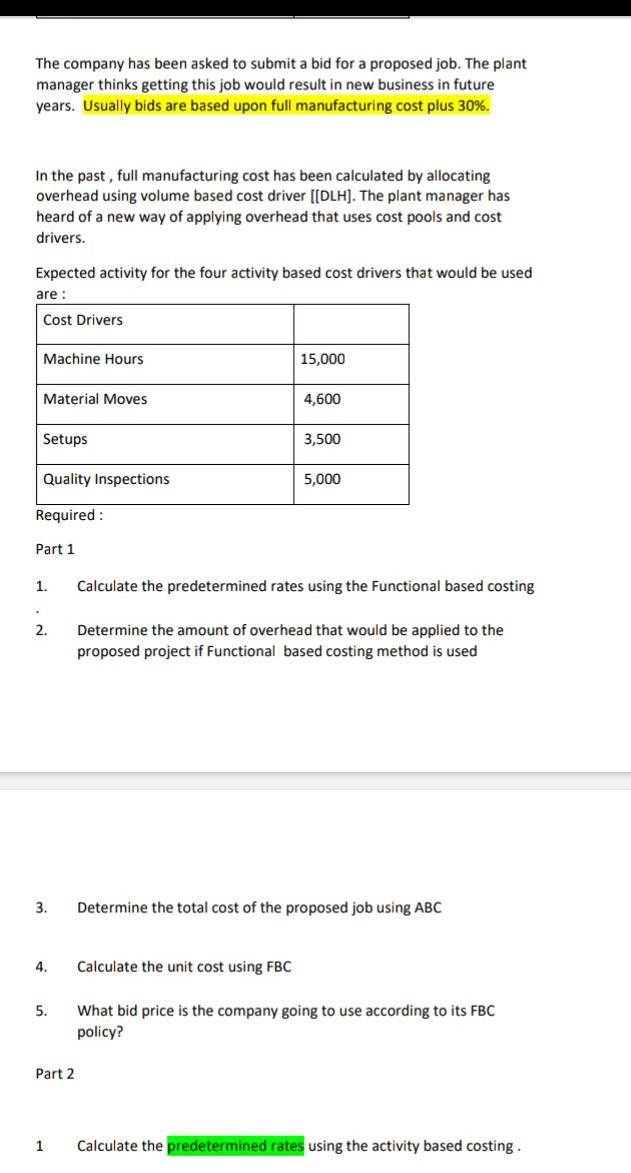 FIRST PART AS it is asked to be calculated on FUNCTIONAL BASED