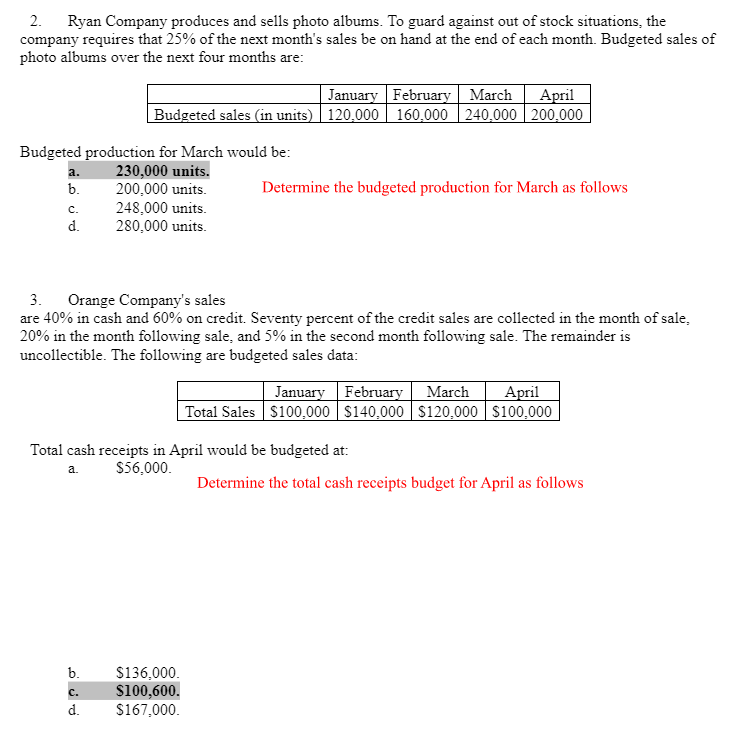  How is the work done for 2 and 3? Thank you.