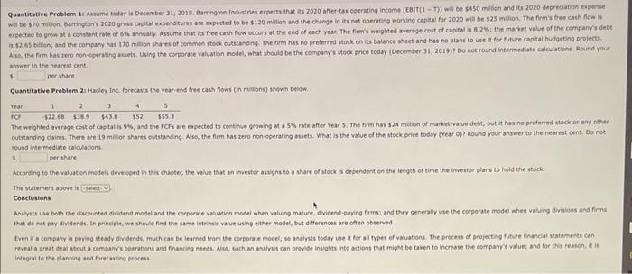 Cerperate Valuation Model astets: whan canh fows begin to grow at a