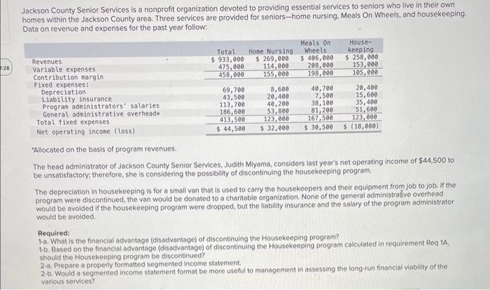  Jackson County Senlor Services is a nonprofit organization devoted to providing