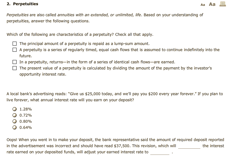 of the following annuities, and the need to compute either their expected