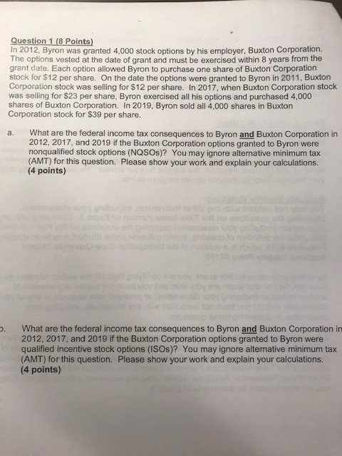 In the fourth sentence, it should be 2012, not 2011. Question 1