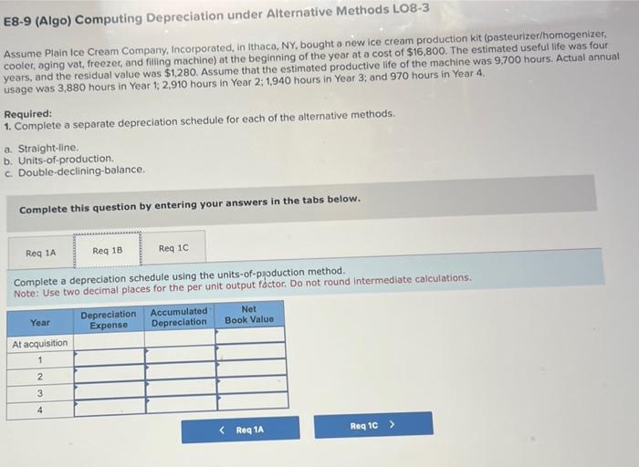 Cream Company, Incorporated, in lthaca, NY, bought a new ice cream production