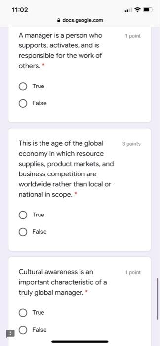 True False An international businec inte