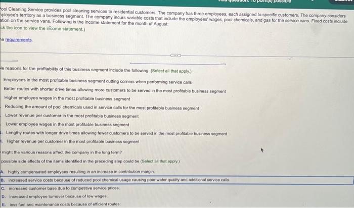 the income statement.) Requirements 1. Calculate the contribution margin ratio for each