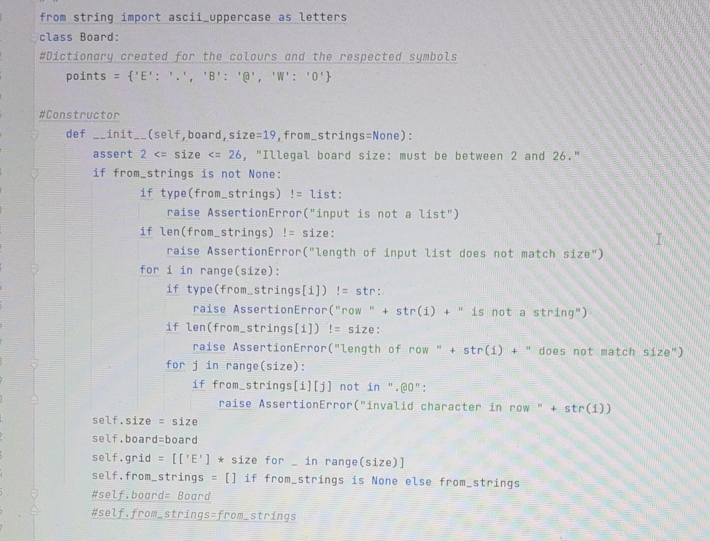 output the code is in python and following is the example game
