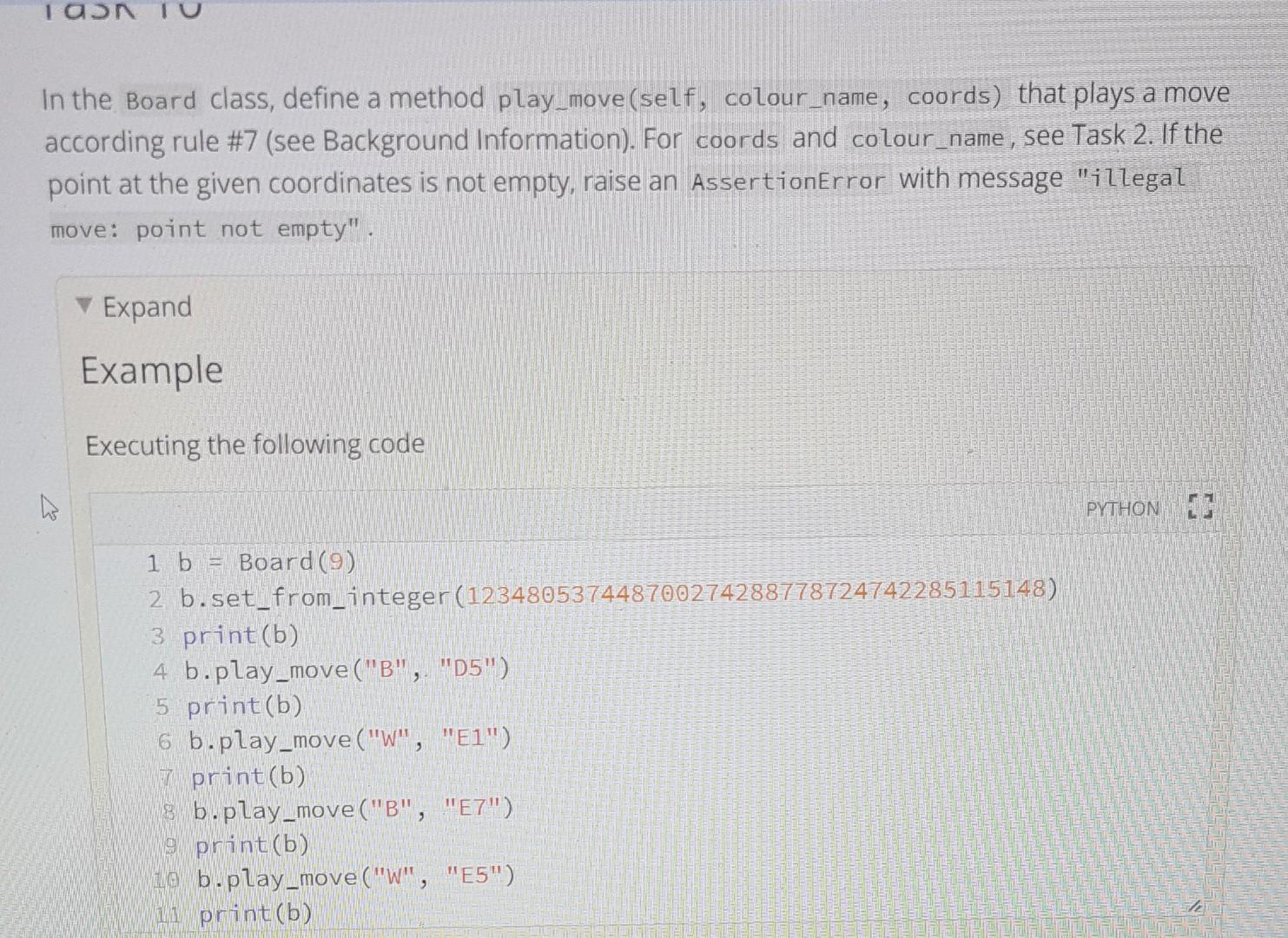 Black's three stones don't reach empty any more, so they are removed: