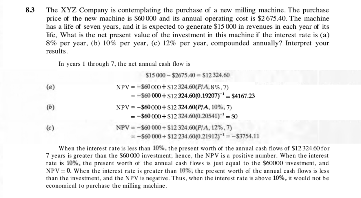 I need the answer to question 8.23 and only that one .