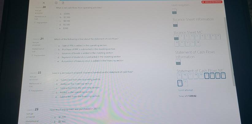 the following pages to answer the multiple choice questions using your SCF.