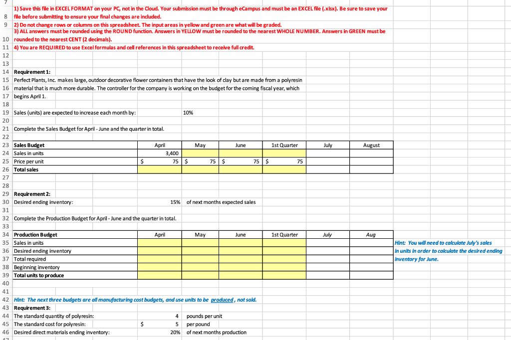 1) Save this file in EXCEL FORMAT on your PC, not