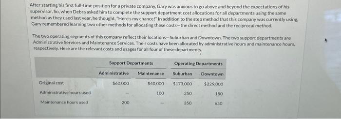  After starting his first full-time position for a private company, Gary