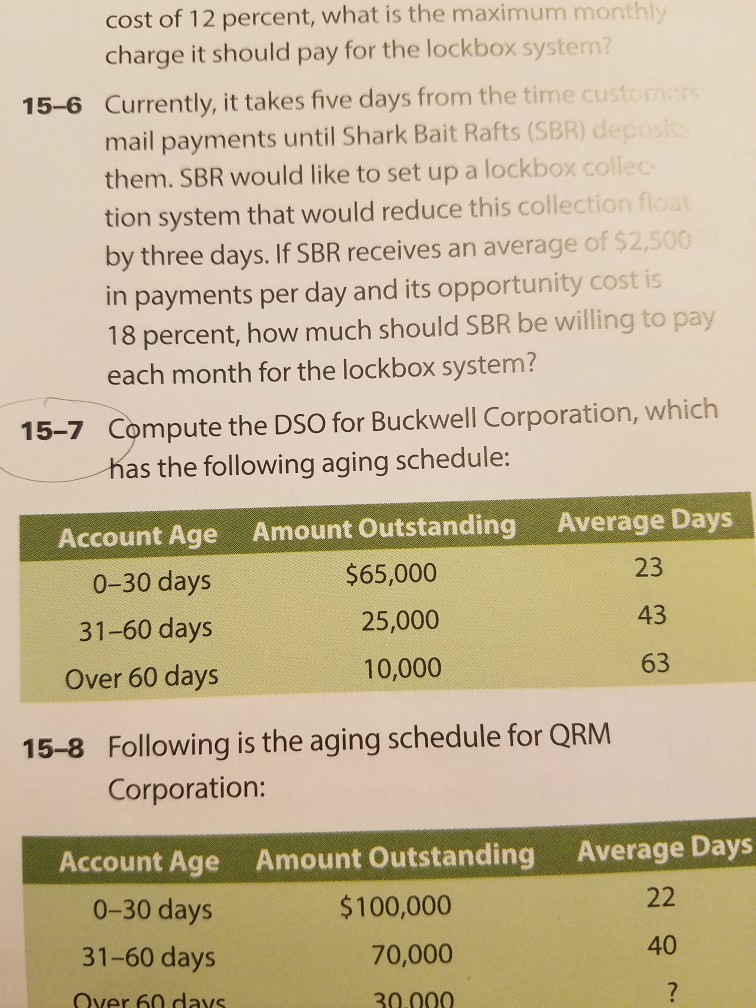 can you please show me how to do problems 15-7, 15-15,